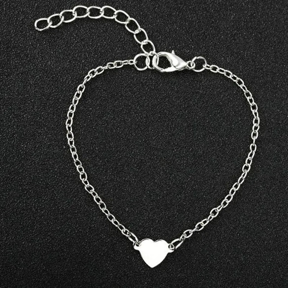 Fashion Customization Laser Engraving Heart No Inlaid Alloy Chain & Link Bracelets Wholesale