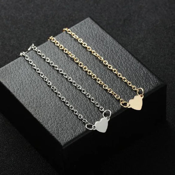 Fashion Customization Laser Engraving Heart No Inlaid Alloy Chain & Link Bracelets Wholesale