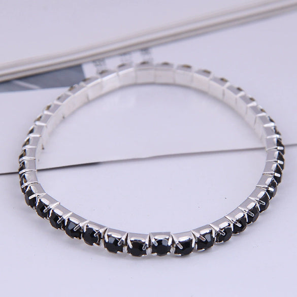 Fashion Simple Single Row Diamond Alloy Female Bracelet