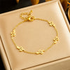 Fashion Simple Smooth Gold Plated Stainless Steel Snake Constellation Zodiac Accessories Pendant Chain Necklace Earring Bracelet For Women