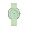 Fashion Simple Square Cartoon Casual Quartz Watch For Women Alloy Case Silicone Strap