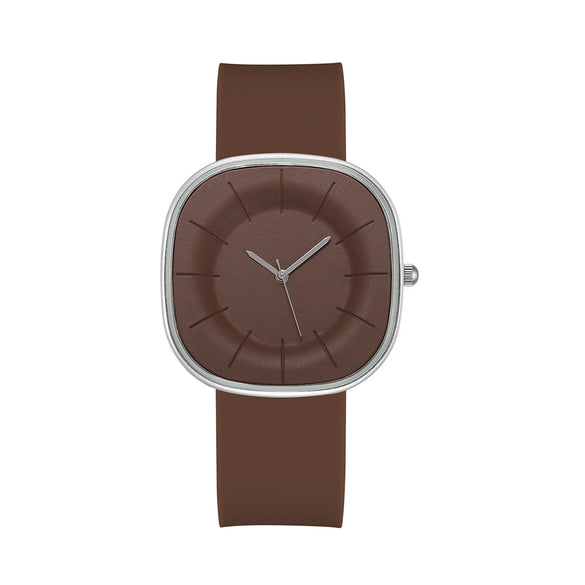 Fashion Simple Square Cartoon Casual Quartz Watch For Women Alloy Case Silicone Strap