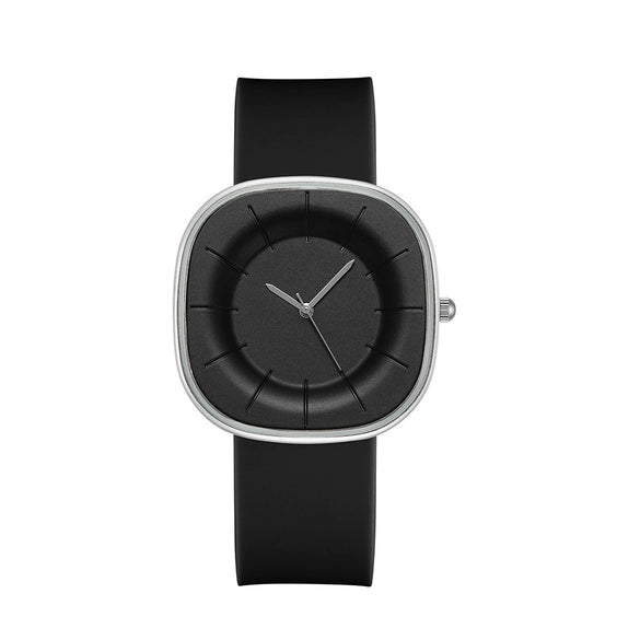 Fashion Simple Square Cartoon Casual Quartz Watch For Women Alloy Case Silicone Strap