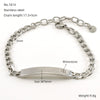 Fashion Simple 316L Stainless Steel Curved Electroplated Diamond Unisex Bracelet