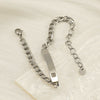 Fashion Simple 316L Stainless Steel Curved Electroplated Diamond Unisex Bracelet