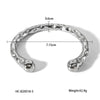 Fashion Simple Stainless Steel Gold Plated Hammer Open Bracelet For Women With Retro Design And Geometric Style