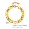 Fashion Simple Stainless Steel Women's Golden Electroplated Bracelet