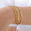 Fashion Simple Stainless Steel Women's Golden Electroplated Bracelet