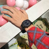 Fashion Simple Trendy Sports Watch Alloy Case Silicone Strap Round Dial