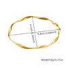 Fashion Simple Twisted Irregular Stainless Steel Gold Plated Bracelet