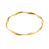 Fashion Simple Twisted Irregular Stainless Steel Gold Plated Bracelet