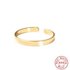 Fashion Simple Unisex S925 Sterling Silver Geometric Cross Open Ring With Electroplating