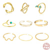 Fashion Simple Unisex S925 Sterling Silver Geometric Cross Open Ring With Electroplating