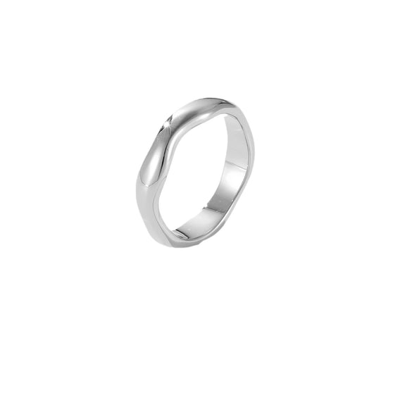 Fashion Simple Versatile Ring Copper Geometric Design Electroplated Jewelry