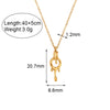 Fashion Simple Women's Jewelry Stainless Steel And Titanium Steel Geometric Earrings And Pendant Necklace With Electroplating