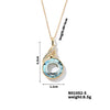 Fashion Simple Women's Stainless Steel And Zircon Necklace With Geometric Style And Electroplating Treatment