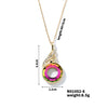 Fashion Simple Women's Stainless Steel And Zircon Necklace With Geometric Style And Electroplating Treatment