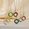 Fashion Simple Women's Stainless Steel And Zircon Necklace With Geometric Style And Electroplating Treatment