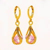 Fashion Simple Zircon Jewelry Water Drop Hollow Earrings Bridal Wedding Jewelry Hot Earrings
