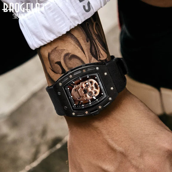 Fashion Skull Buckle Quartz Men'S Watches