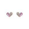 Fashion Small Crystal Diamond Heart Earrings Wholesale Gooddiy