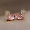 Fashion Small Crystal Diamond Heart Earrings Wholesale Gooddiy