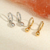 Fashion Small Geometric Stainless Steel 18K Gold Plated Women's Ear Jewelry