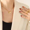 Wholesale Jewelry Fashion Geometric 304 Stainless Steel 18K Gold Plated Pendant Necklace