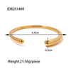 Fashion Smooth Opening Women's Bracelet In Stainless Steel With Geometric Design Electroplated