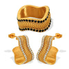 Fashion Snake Scale Texture Inlaid Czech Diamond 316L Stainless Steel Earrings And Ring