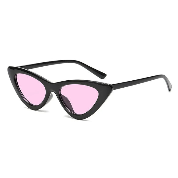Fashion Solid Color Ac Cat Eye Full Frame Women'S Sunglasses