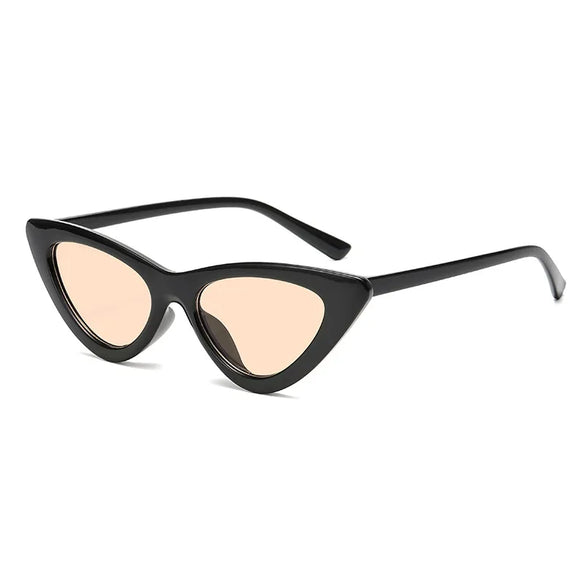Fashion Solid Color Ac Cat Eye Full Frame Women'S Sunglasses
