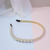 Fashion Solid Color Artificial Pearl Hair Band 1 Piece