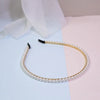 Fashion Solid Color Artificial Pearl Hair Band 1 Piece