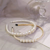 Fashion Solid Color Artificial Pearl Hair Band 1 Piece