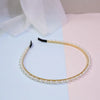 Fashion Solid Color Artificial Pearl Hair Band 1 Piece