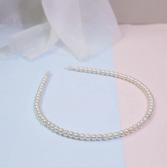 Fashion Solid Color Artificial Pearl Hair Band 1 Piece