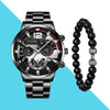 Fashion Solid Color Butterfly Double Snap Quartz Men'S Watches