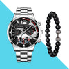 Fashion Solid Color Butterfly Double Snap Quartz Men'S Watches