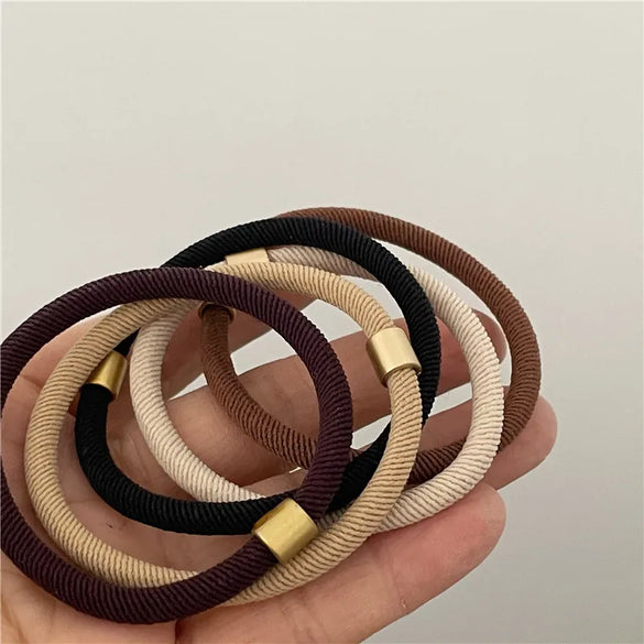 Fashion Solid Color Cloth Hair Tie 1 Piece