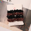 Fashion Solid Color Cloth Pleated Hair Tie 4 Pieces