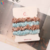 Fashion Solid Color Cloth Pleated Hair Tie 4 Pieces