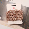 Fashion Solid Color Cloth Pleated Hair Tie 4 Pieces