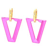 Fashion Solid Color Copper Plating Drop Earrings 1 Pair