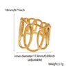 Fashion Solid Color Stainless Steel Open Ring 1 Piece