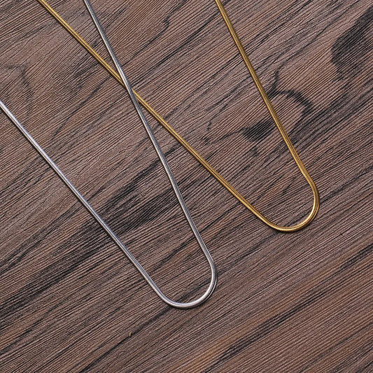Fashion Solid Color Stainless Steel Plating Necklace 1 Piece