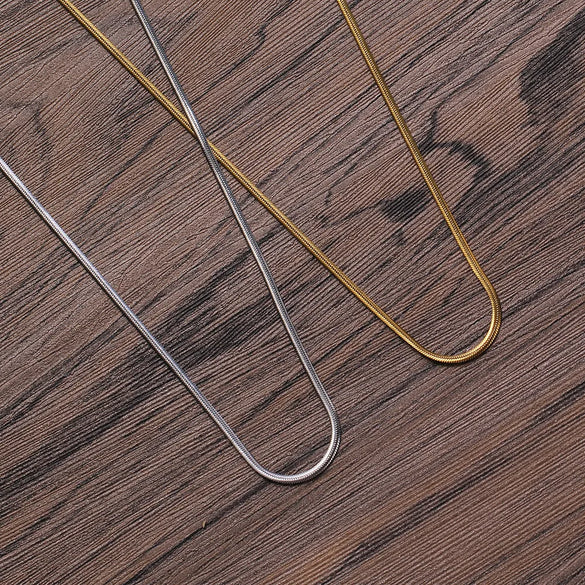 Fashion Solid Color Stainless Steel Plating Necklace 1 Piece