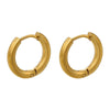 1 Pair Fashion Solid Color Polishing Copper Copper 18K Gold Plated Earrings
