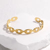 Fashion Solid Color Titanium Steel Plating Chain Bangle 1 Piece