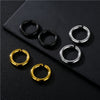 Fashion Solid Color Titanium Steel Polishing Ear Clips 1 Pair